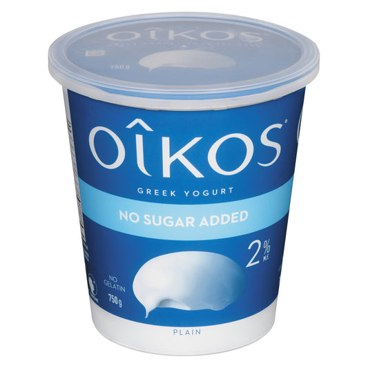 OIKOS PLAIN 2% YOGURT, 6 X 750 G