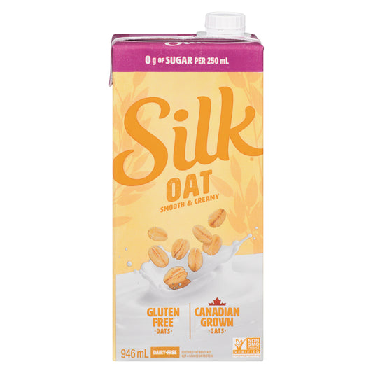 SILK OAT NATURAL UNSWEETENED BEVERAGE, 12 X 946 ML