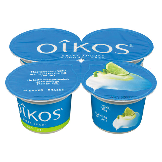 OIKOS GREEK YOGURT KEY LIME 2%, 6 X 4 X 100 G