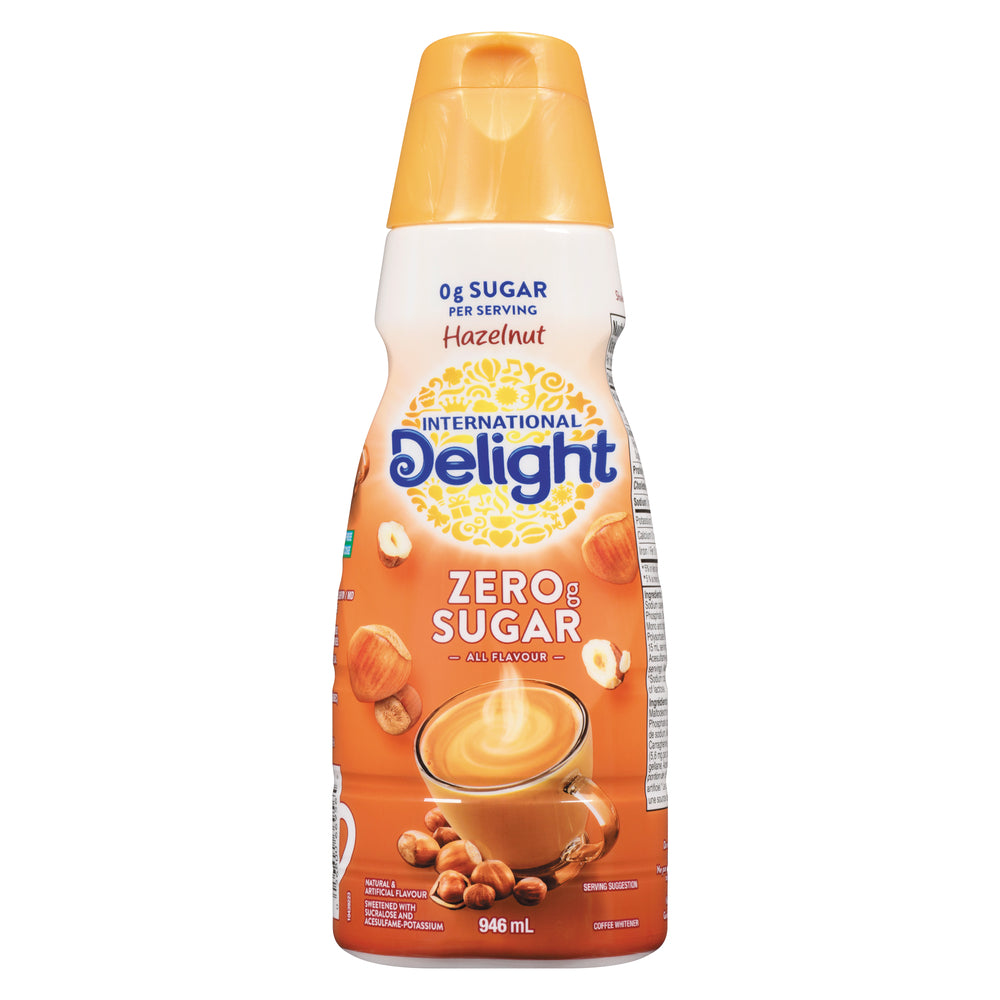 INTERNATIONAL DELIGHT COFFEE HAZELNUT 0 SUGAR, 6 X 946 ML