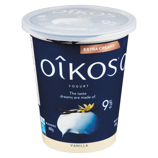 OIKOS GREEK YOGURT VANILLA 9%, 6 X 650 G