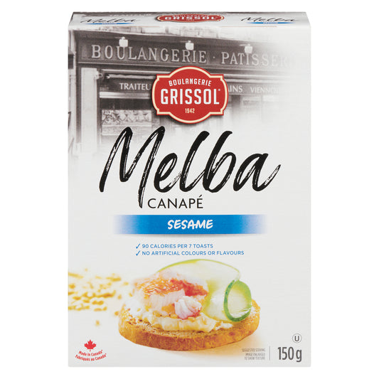 GRISSOL MELBA SESAME CANAPE, 12 X 150 G