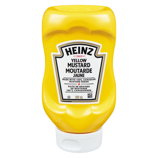 HEINZ YELLOW MUSTARD, 12 X 380 ML