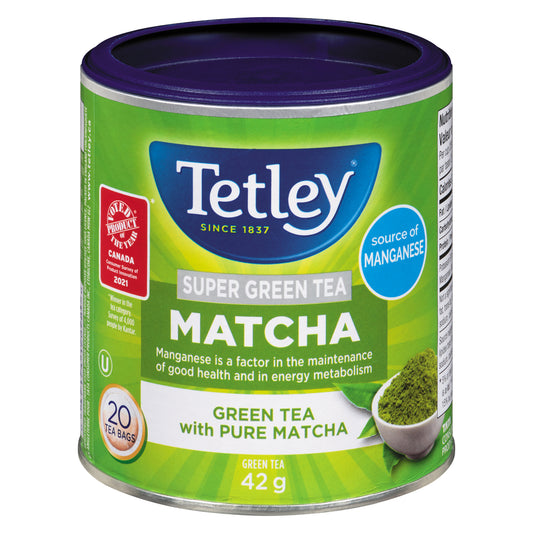 TETLEY GREEN TEA SUPER MATCHA, 12 X 20 UN