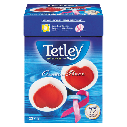 TETLEY TEA ORANGE PEKOE SACHETS, 24 X 72 UN