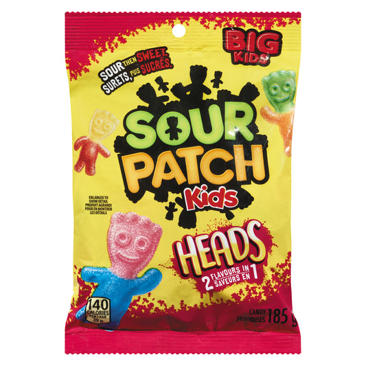 MAYNARDS SOUR PATCH HEADS CANDY, 12 X 185 G