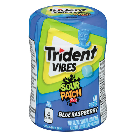 TRIDENT VIBES SPARK GUM RASPBERRY, 6 X 40 UN
