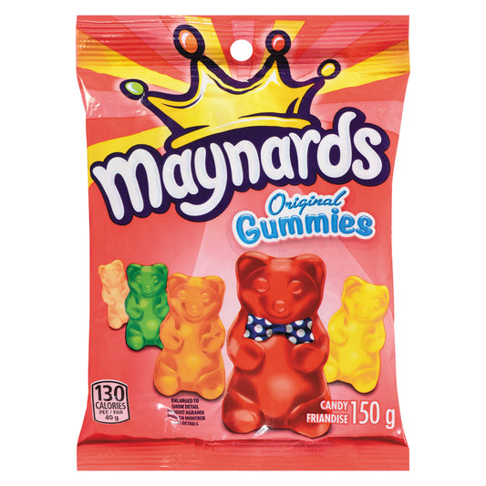 MAYNARDS ORIGINAL GUMMIES CANDY, 12 X 150 G
