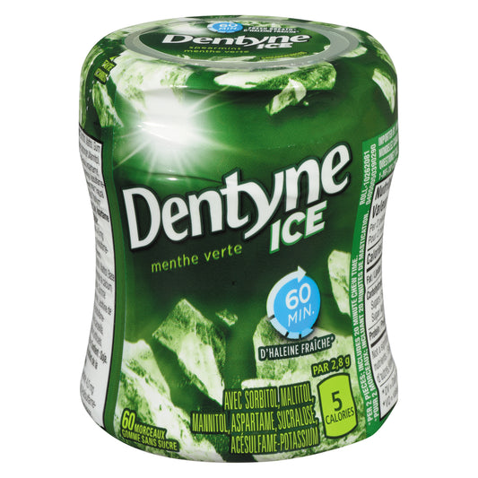 DENTYNE SPEARMINT GUM BOTTLES, 6 X 1 UN