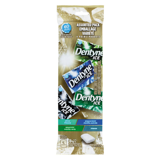 DENTYNE ASSORTED GUM, 18 X 4 UN