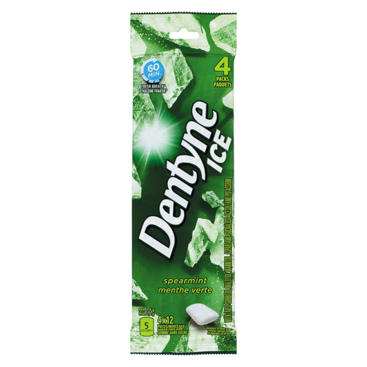 DENTYNE SPEARMINT GUM, 18 X 4 UN