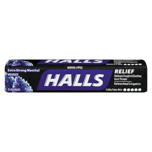 HALLS EXTRA STRONG LOZENGES, 20 X 9 UN