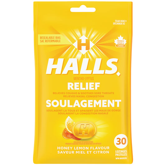 HALLS MENTHOL EUCALYPTUS HONEY CITRUS BAG, 12 X 30 UN