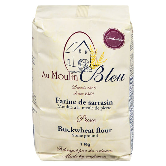 MOUL-BLEU BUCKWHEAT FLOUR, 12 X 1 KG