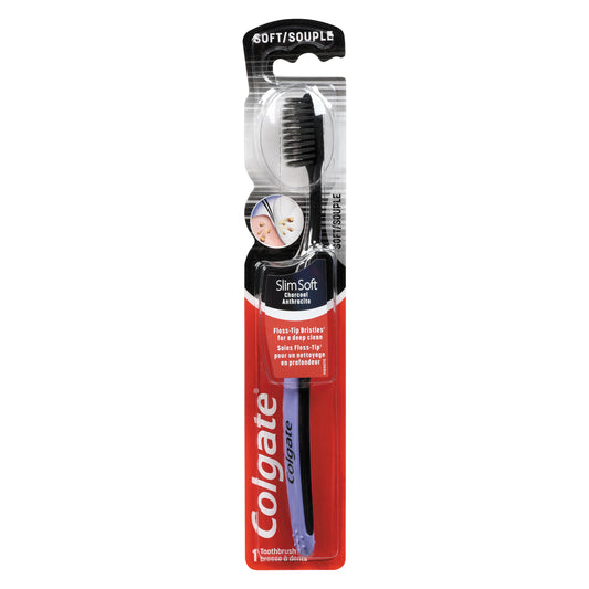 COLGATE CHARCOAL SLIM TOOTHBRUSH, 6 X 1 UN