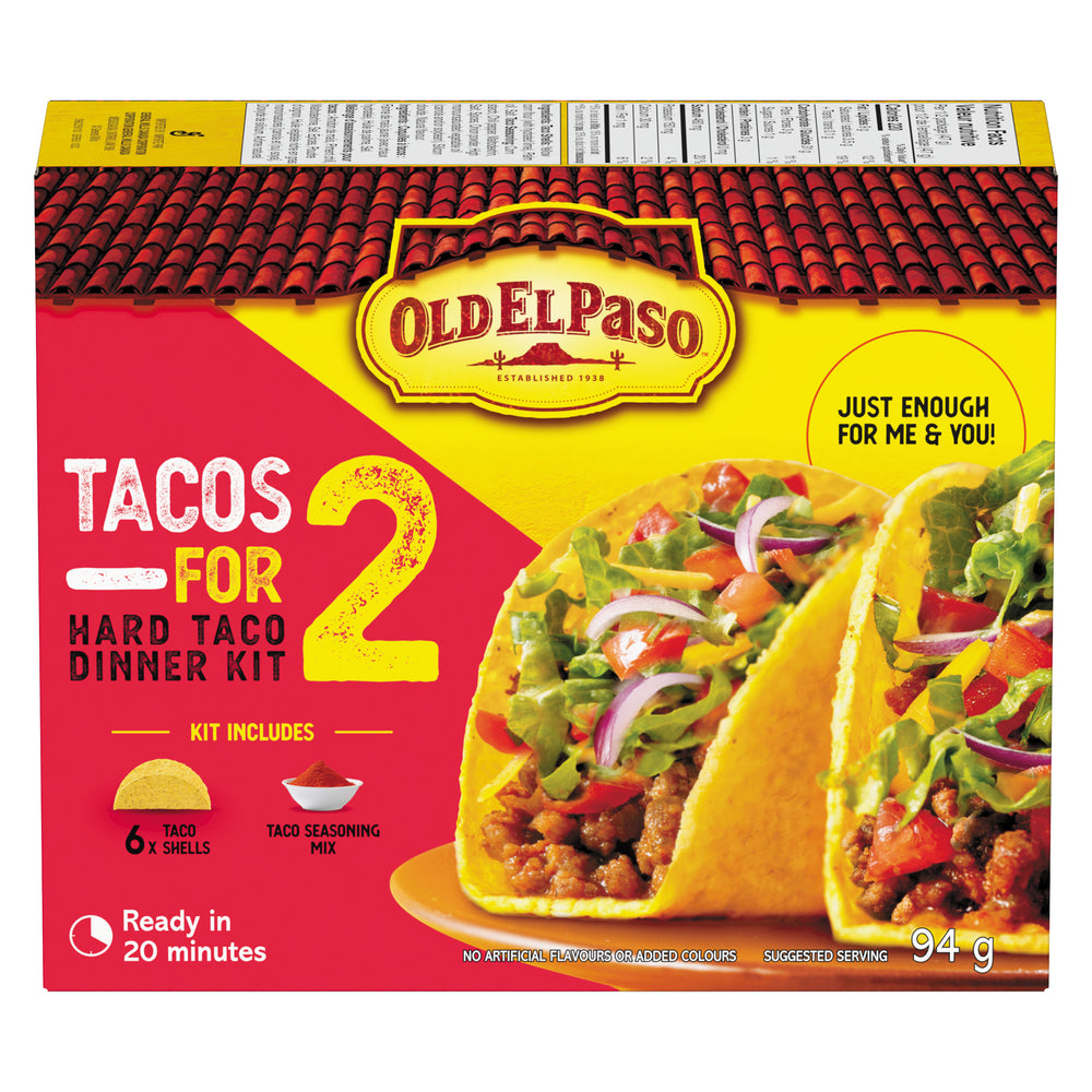 OLD EL PASO HARD TACO KIT FOR 2, 12 X 94 G