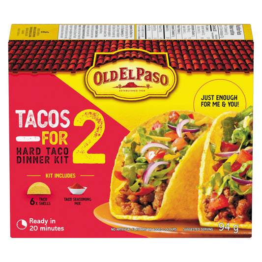 OLD EL PASO HARD TACO KIT FOR 2, 12 X 94 G