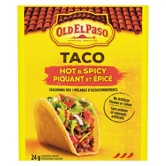 OLD EL PASO SPICY TACO SEASONING MIX, 32 X 24 G
