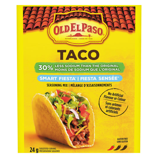 OLD EL PASO SMART FIESTA TACO SEASONING MIX, 32 X 24 G