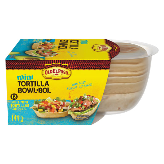 OLD EL PASO MINI SOFT BOWL TORTILLAS, 8 X 144 G