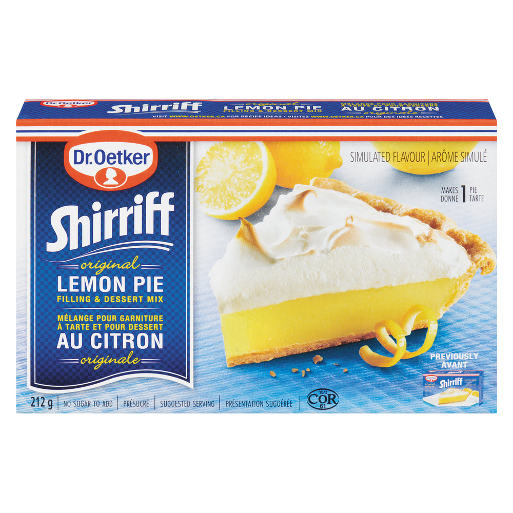 SHIRRIFF PIE FILLING LEMON, 36 X 212 G
