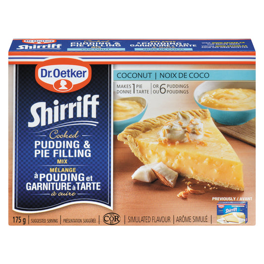 SHIRRIFF COCONUT PIE FILLING, 12 X 175 G
