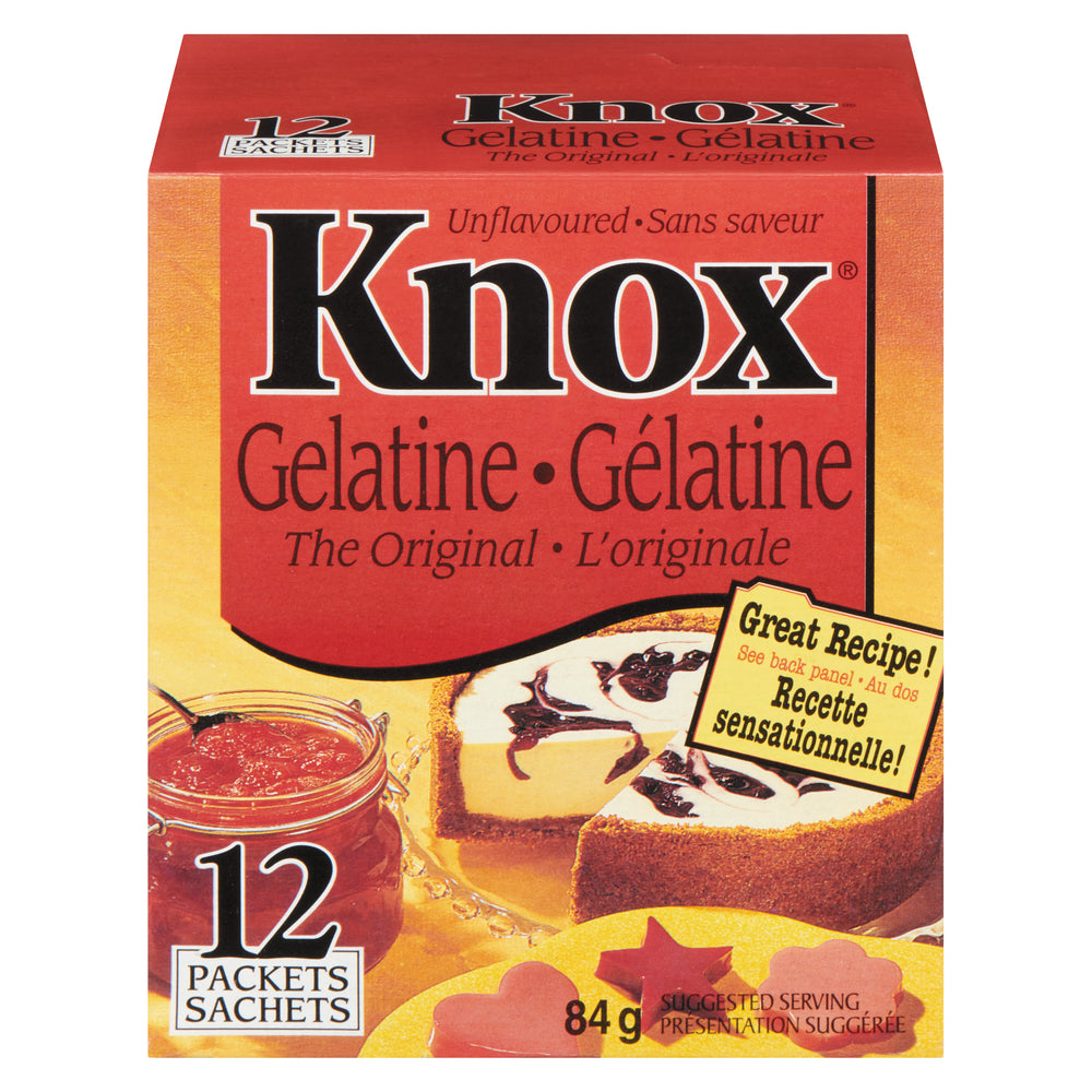KNOX GELATINE FLAVORLESS, 12 X 84 G