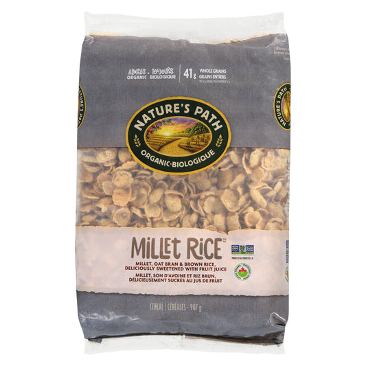 NATURE'S PATH EARTH-FRIENDLY BAG MILLET AND RICE ORGANIC, 6 X 907 G