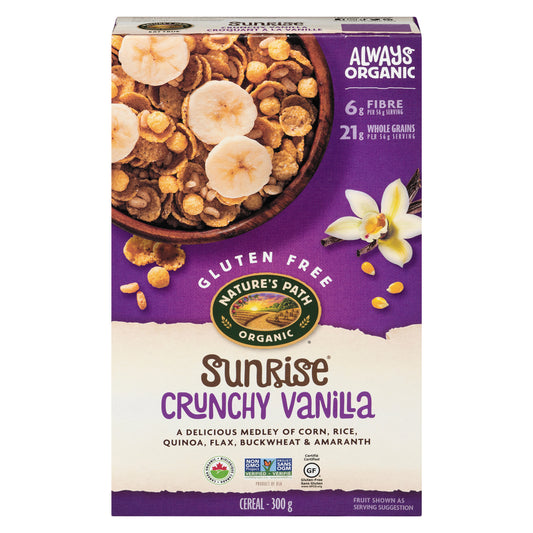 NATURE'S PATH SUNRISE VANILLA GLUTEN-FREE ORGANIC, 12 X 300 G