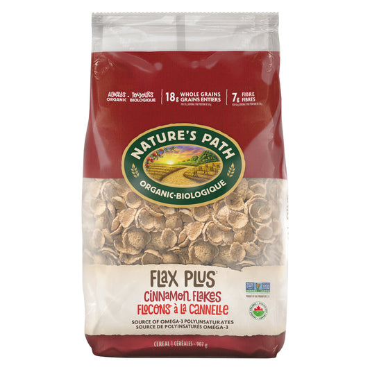 NATURE'S PATH EARTH-FRIENDLY BAG FLAX PLUS CINNAMON, 6 X 907 G