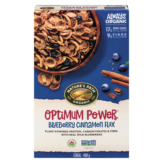 NATURE'S PATH OPTIMUM BLUEBERRY CINNAMON FLAX ORGANIC, 12 X 400 G