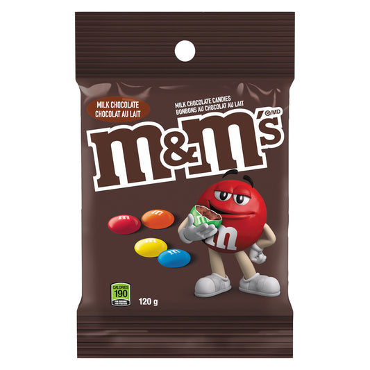 M&M MINIS MILK CHOCOLATE PEG, 12 X 120 G
