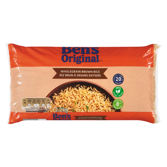 BENS WHOLE GRAIN BROWN RICE, 8 X 2.2 KG