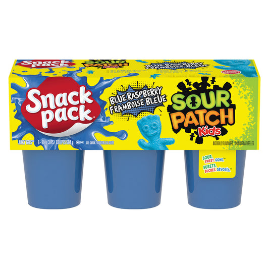 SNACK PACK SOUR PATCH BLUE GELATIN, 8 X 594 G