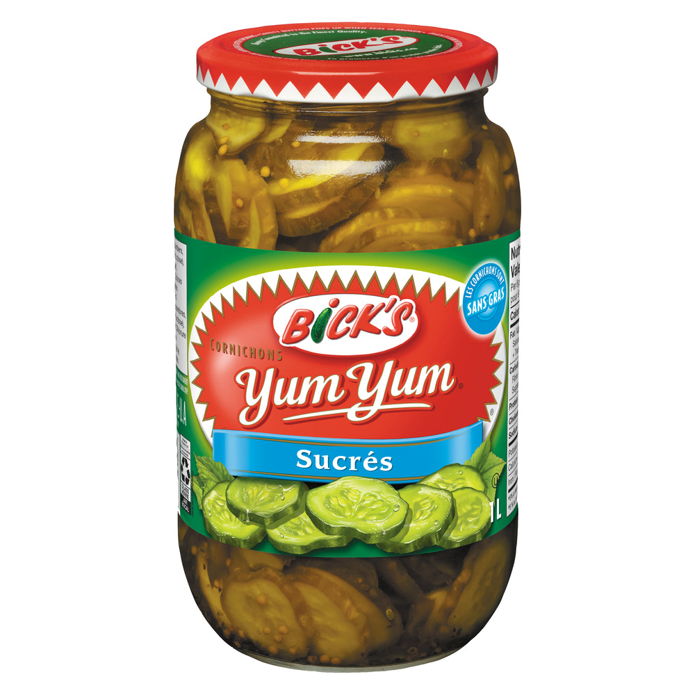 BICKS YUM YUM SWEET PICKLES, 12 X 1 L