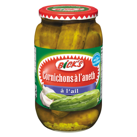 BICKS DILL GARLIC PICKLES, 12 X 1 L