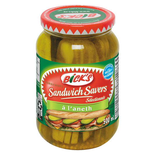 BICKS DILL PICKLES, 12 X 500 ML