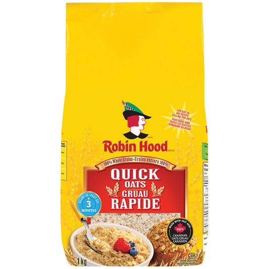 ROBIN HOOD QUICK OATS, 8 X 1 KG