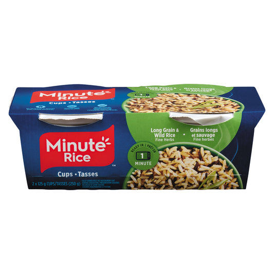MINUTE RICE READY TO SERVE WILD RICE, 8 X 2 X 125 G