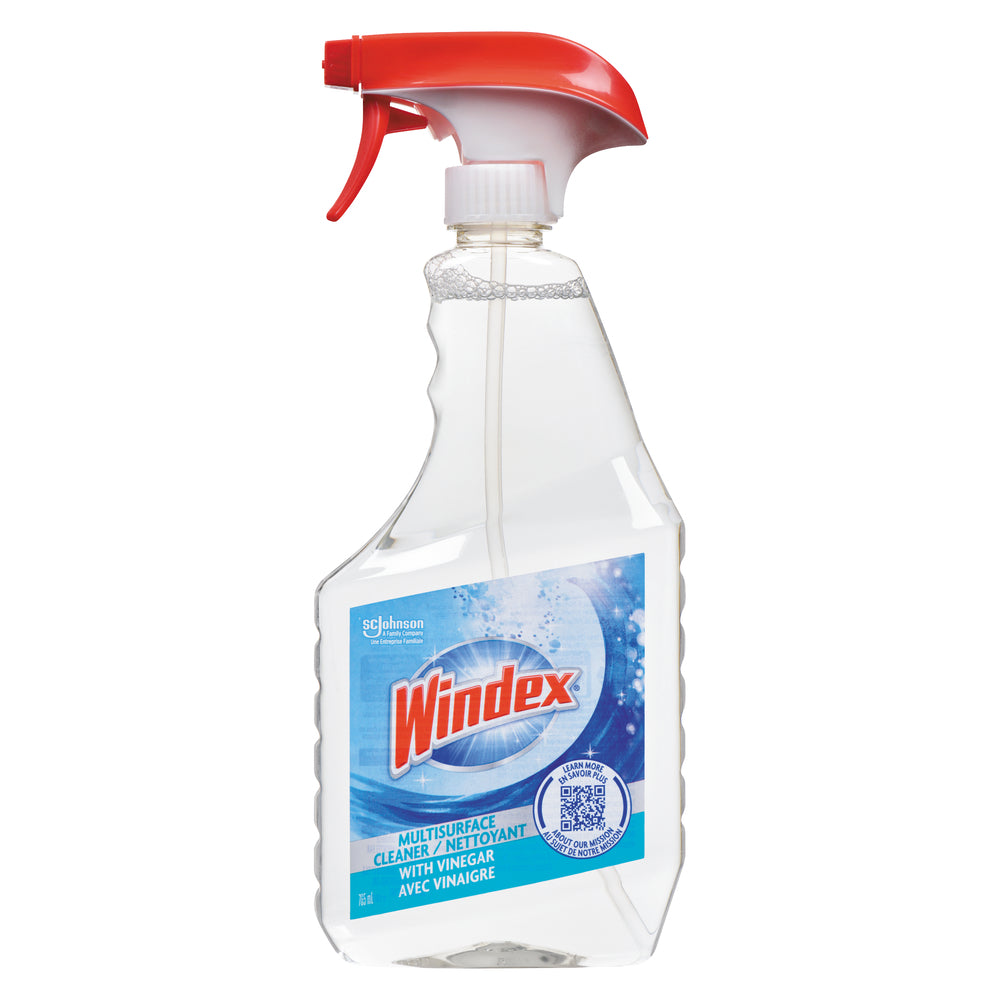 WINDEX GLASS CLEANER WITH VINEGAR, 12 X 765 ML