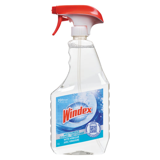 WINDEX GLASS CLEANER WITH VINEGAR, 12 X 765 ML