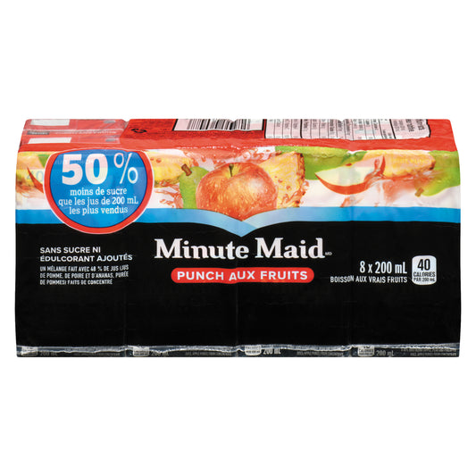 MINUTE MAID SUGAR-FREE FRUIT PUNCH, 3 X 8 X 200 ML