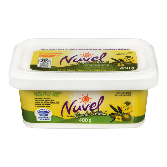 NUVEL MARGARINE OLIVE NON-HYDROGENATED, 12 X 400 G