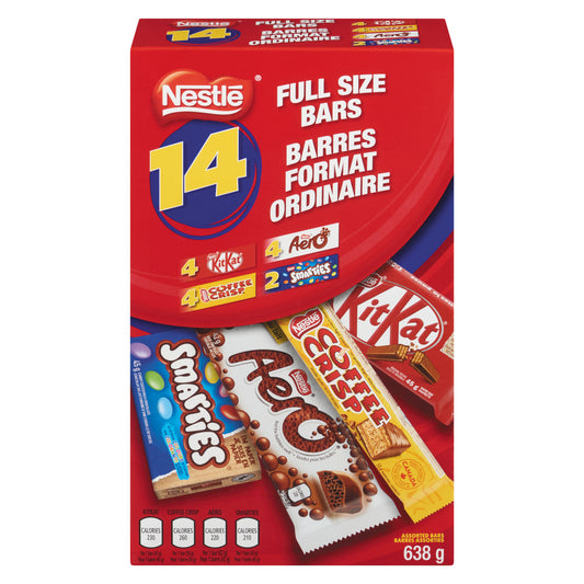NESTLE ASSORTED BARS 14 UNITS 638G, 16 X 638 G