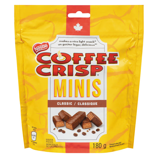 COFFEE CRISP MINI CHOCOLATE BAR, 10 X 180 G