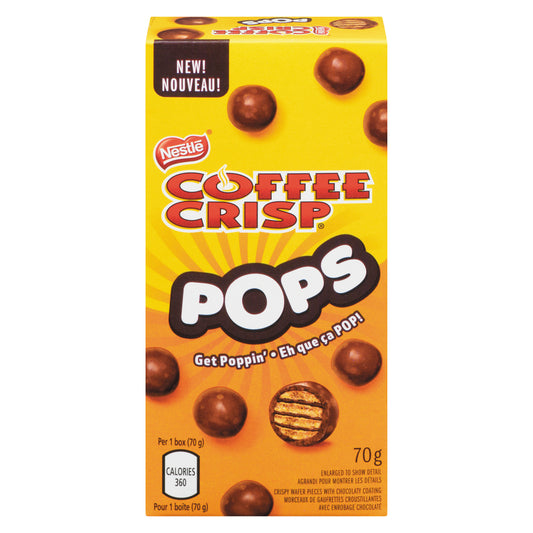 NESTLE COFFEE CRISP CHOCOLATE POPS, 12 X 70 G