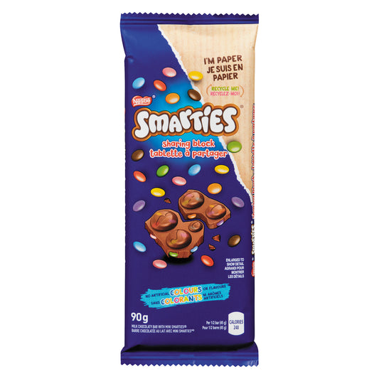 SMARTIES MILK CHOCOLATE BAR, 14 X 90 G