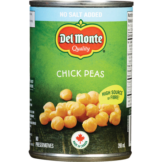 DEL MONTE CHICKPEAS UNSALTED, 24 X 398 ML