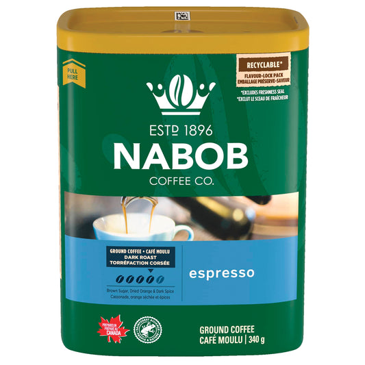 NABOB COFFEE ESPRESSO, 6 X 340 G