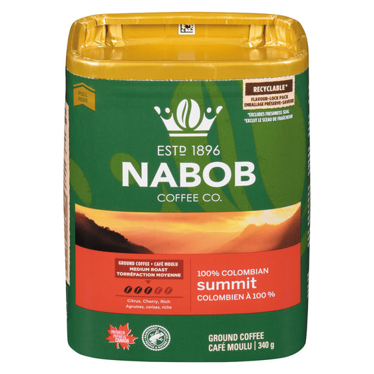 NABOB COFFEE SUMMIT 100% COLOMBIAN, 6 X 340 G